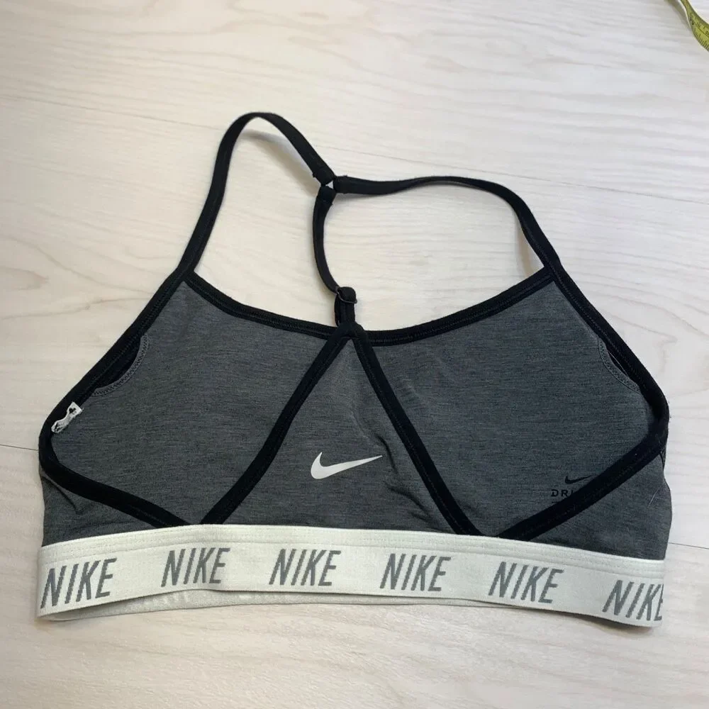Nike Soft Bra Medium Support Padded Women's Gray Small‎